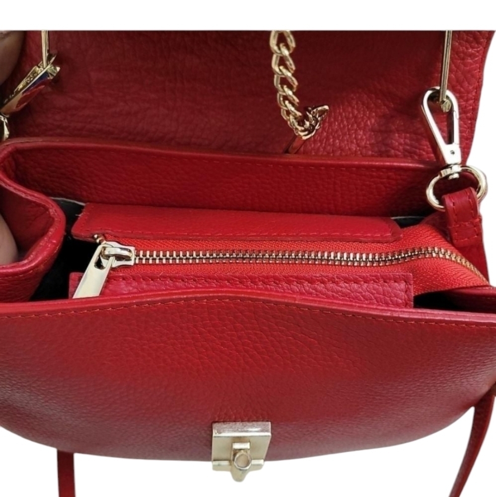 NWT Red Leather Crossbody - Picture 8 of 9